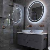 Espejo LED Redondo | Botón táctil | Luz blanca fría - Reyze Seria Minimal Model 3